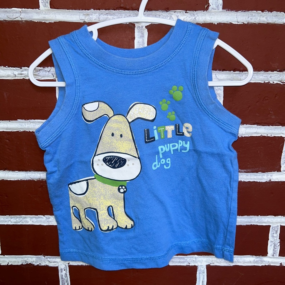 George | “little puppy dog” graphic blue tank | size 24m